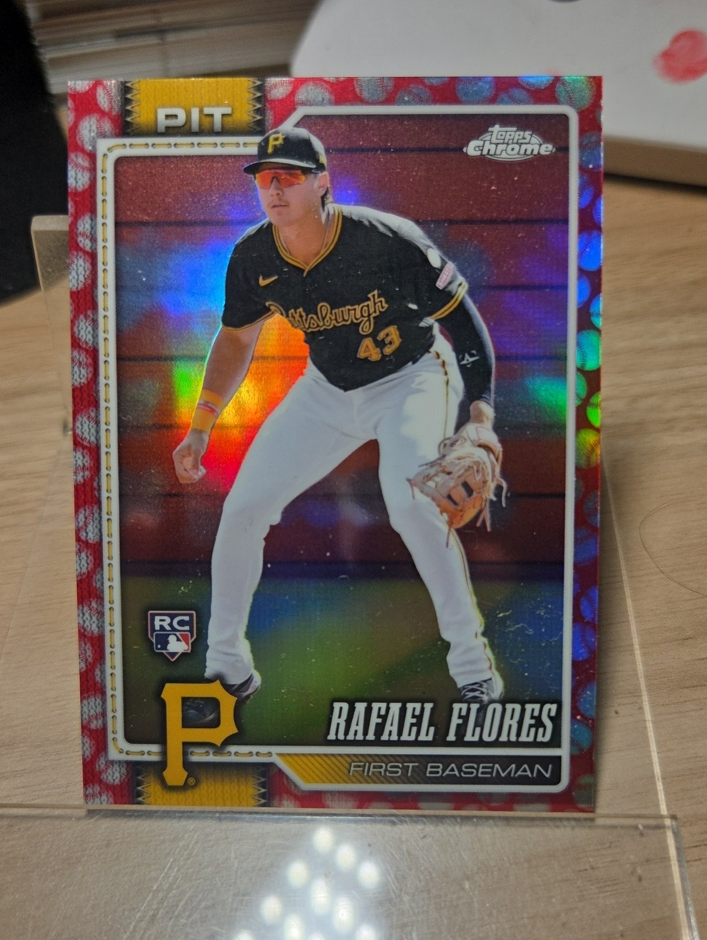 2026 Topps Chrome Rafael Flores RC Seams Refractor